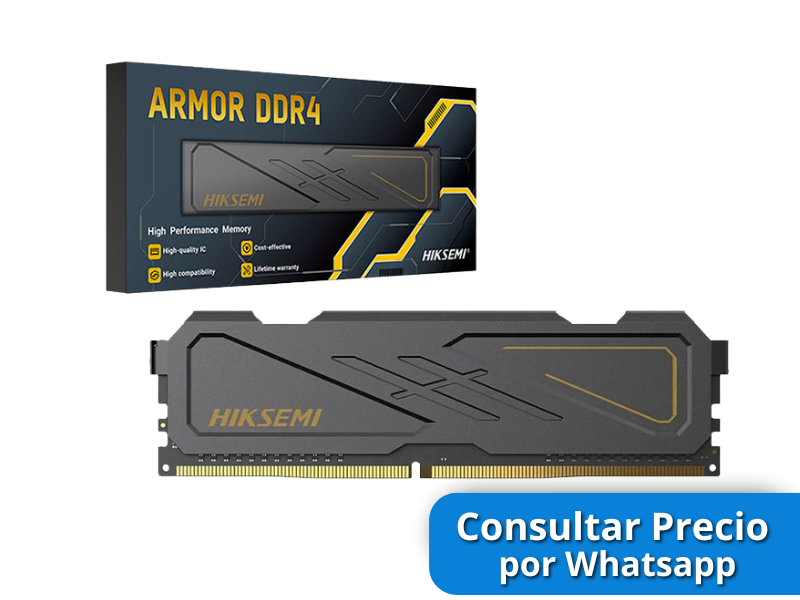 MEMORIA RAM HIKSEMI 8GB ARMOR DDR4 3200MHZ BLACK HSC408U32D2